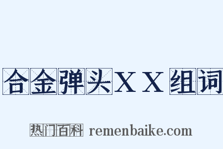 合金弹头XX组词是什么意思的图片